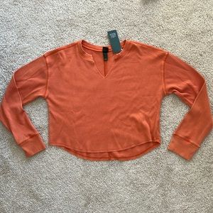 Orange, cropped, long sleeve